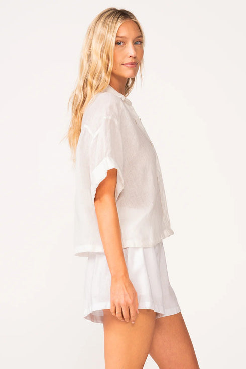 PQ Swim Water Lily Linen Top